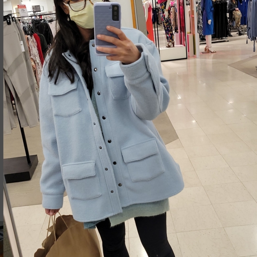 Alfani Blue Shacket - Picture 4 of 5